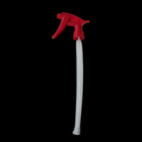 Red Chemical Resistant Trigger Sprayer, Low pH Acid + Solvent - Viton seal - 28/400