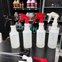 Red Chemical Resistant Trigger Sprayer, Low pH Acid + Solvent - Viton seal - 28/400