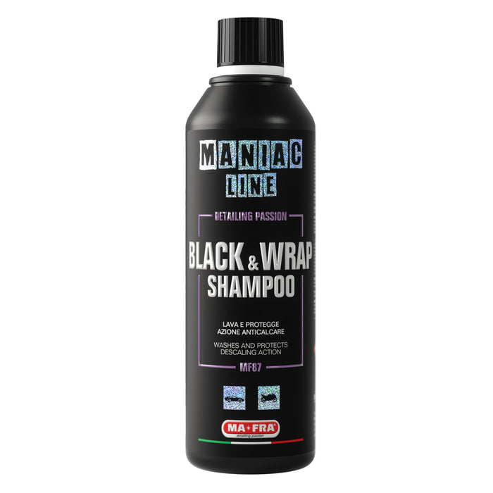 Black & Wrap Shampoo · Shampoing vinyle et noir · Maniac Line