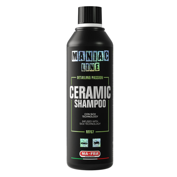 Ceramic Shampoo · Shampoing SiO2 3-en-1 · Maniac Line