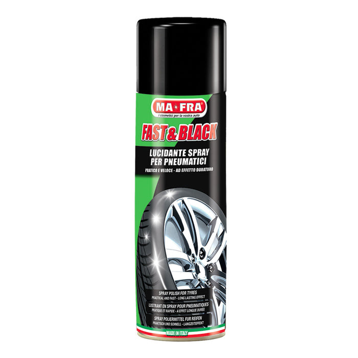 Fast & Black · Lustrant à pneus antistatique 500ml · Mafra